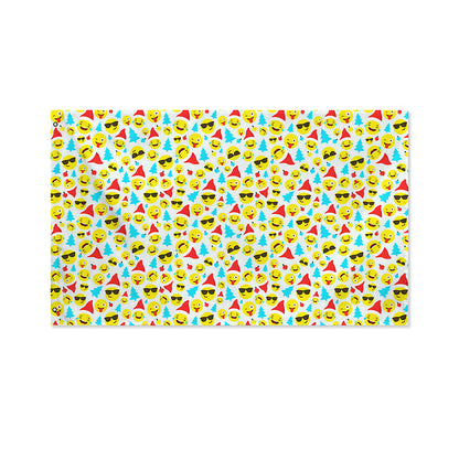 Christmas Emoji Pattern Print Polyester Flag