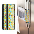 Christmas Emoji Pattern Print Refrigerator Handle Covers