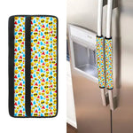 Christmas Emoji Pattern Print Refrigerator Handle Covers