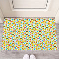 Christmas Emoji Pattern Print Rubber Doormat