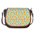 Christmas Emoji Pattern Print Saddle Bag