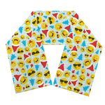 Christmas Emoji Pattern Print Scarf