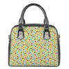 Christmas Emoji Pattern Print Shoulder Handbag