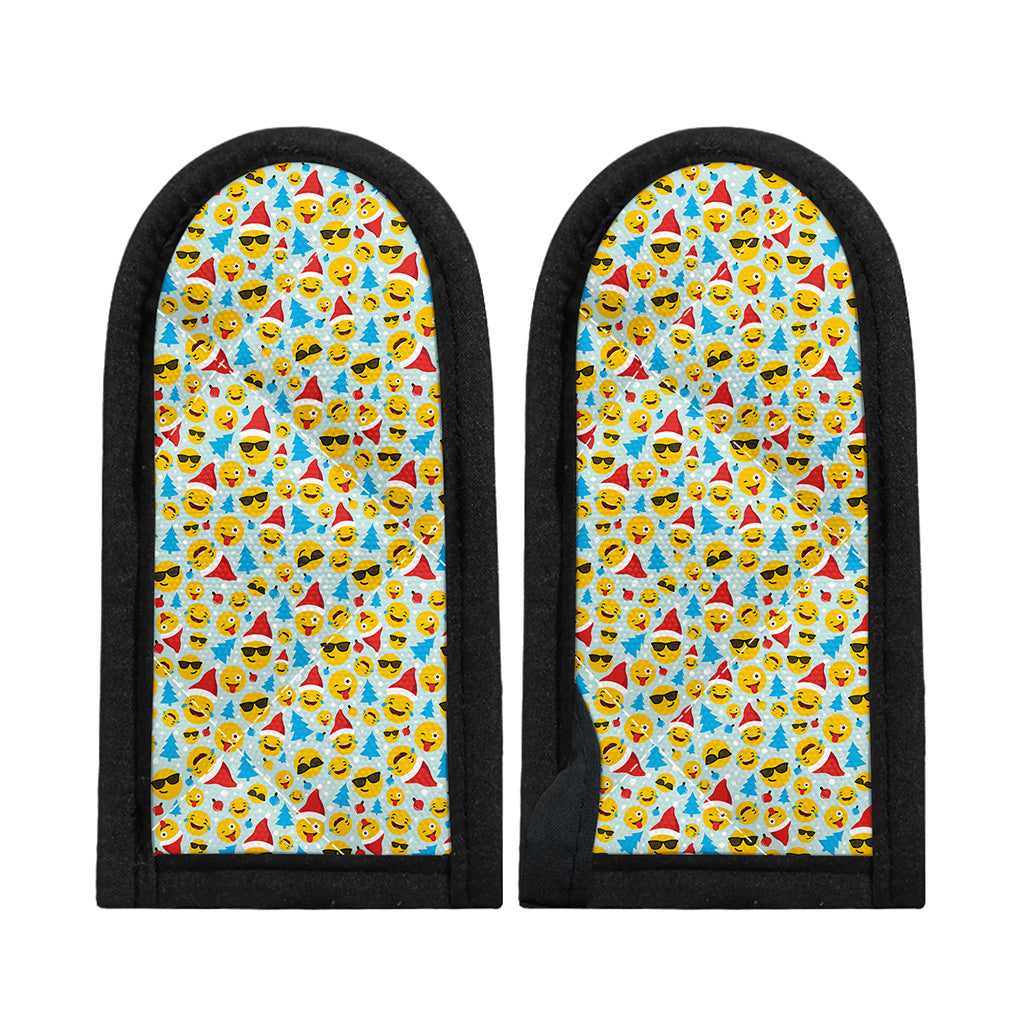 Christmas Emoji Pattern Print Skillet Handle Cover