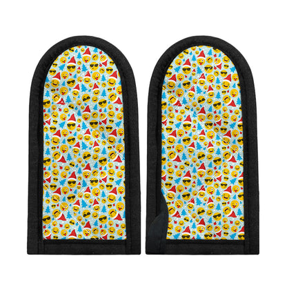 Christmas Emoji Pattern Print Skillet Handle Cover