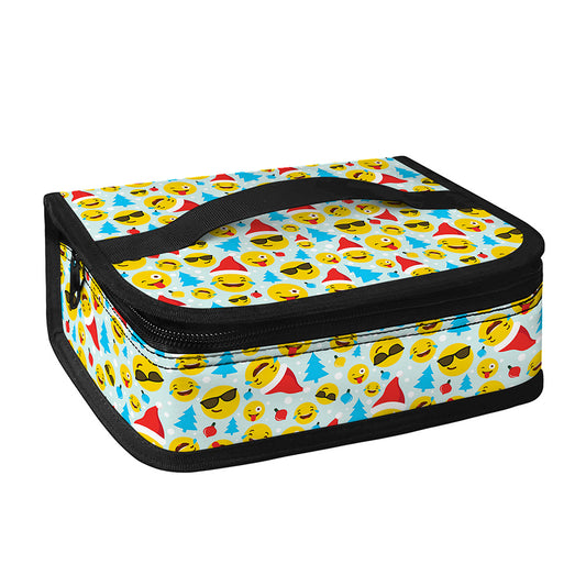 Christmas Emoji Pattern Print Small Lunch Bag