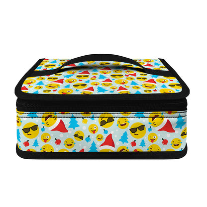 Christmas Emoji Pattern Print Small Lunch Bag