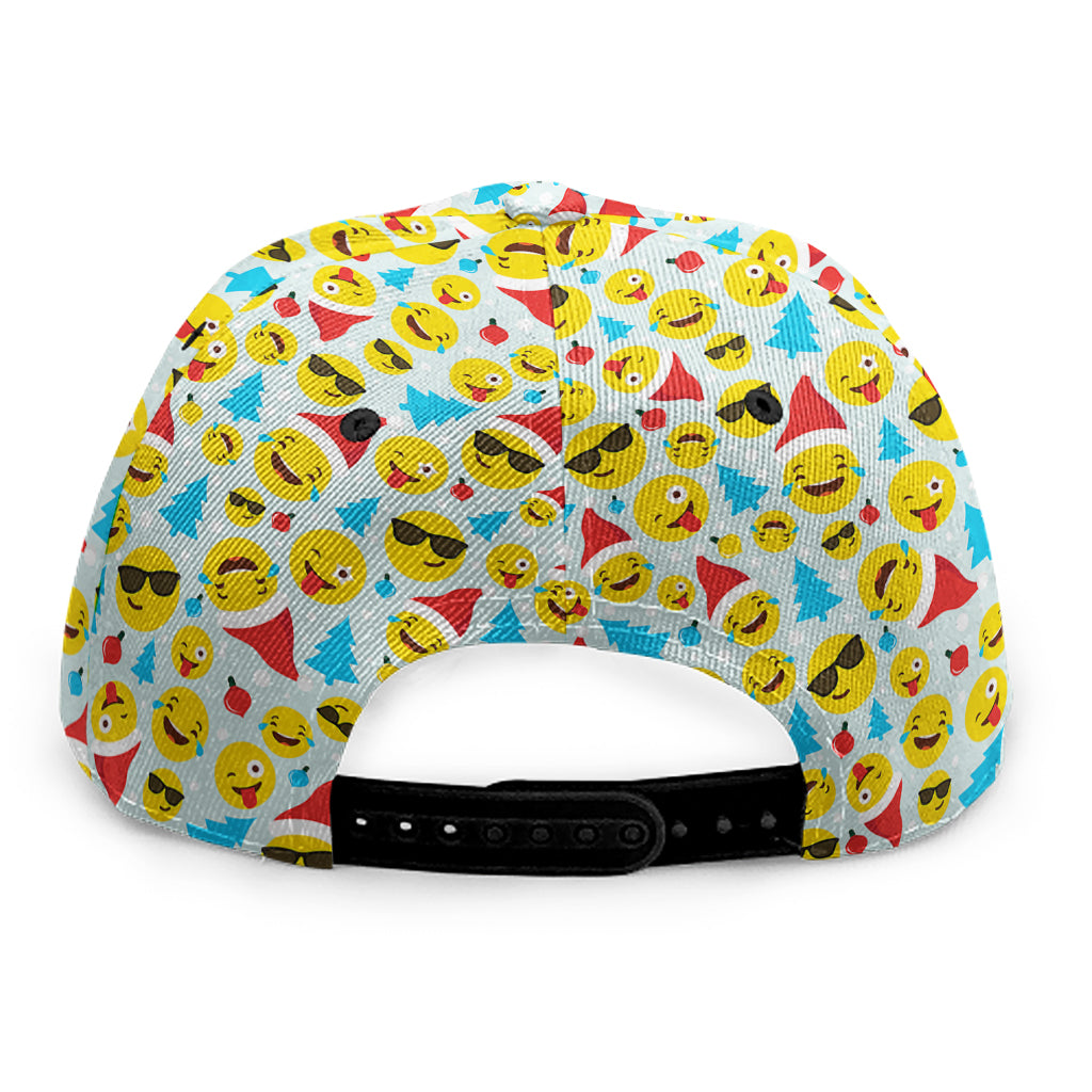 Christmas Emoji Pattern Print Snapback Cap