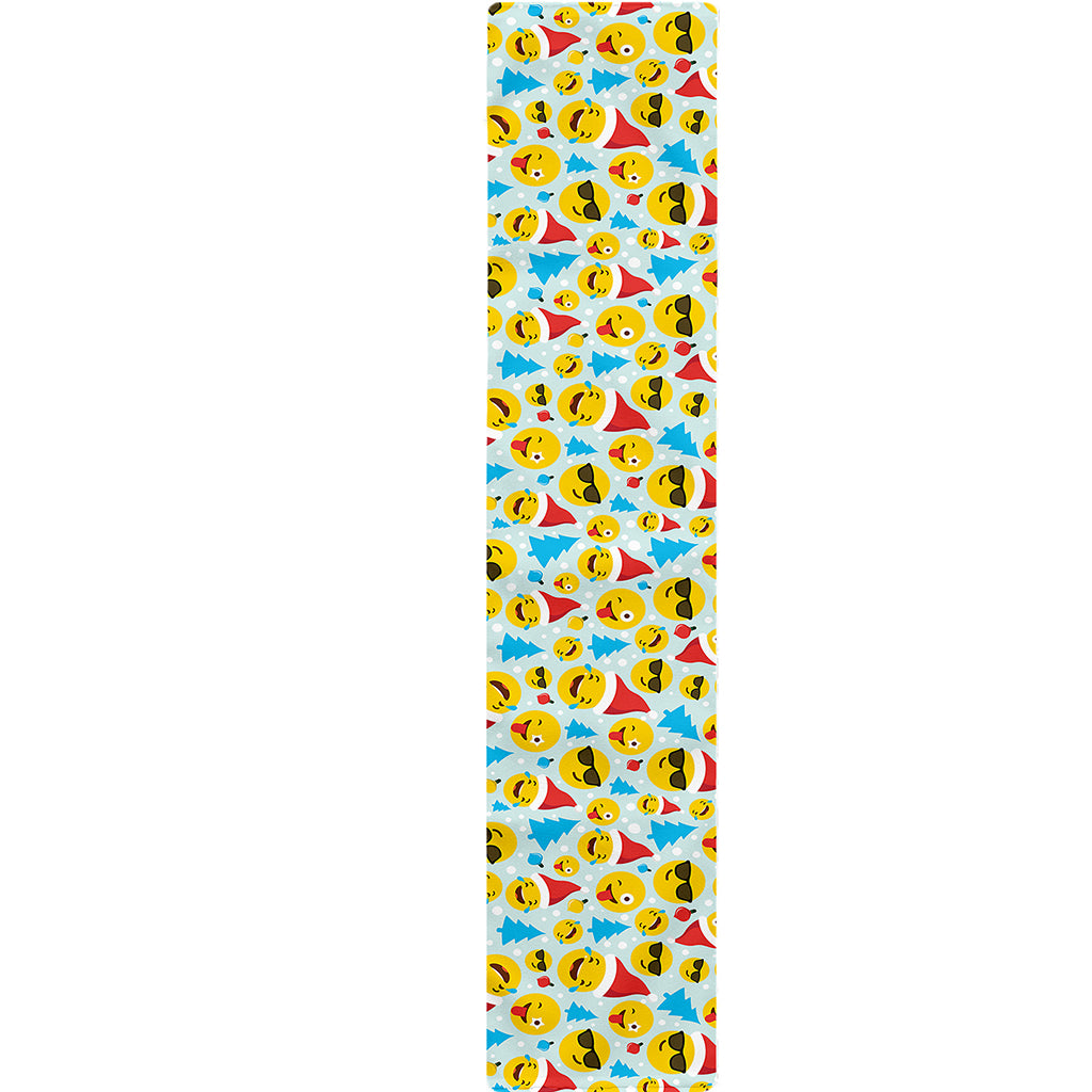Christmas Emoji Pattern Print Table Runner