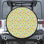 Christmas Emoji Pattern Print Tire Cover