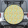 Christmas Emoji Pattern Print Tire Cover