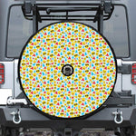 Christmas Emoji Pattern Print Tire Cover With Camera Hole