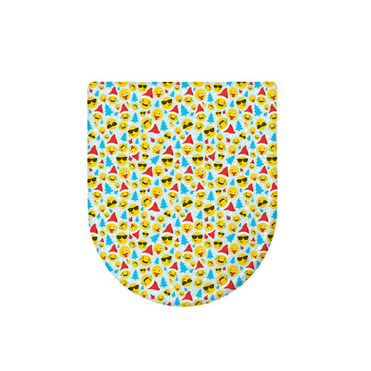 Christmas Emoji Pattern Print Toilet Lid Cover