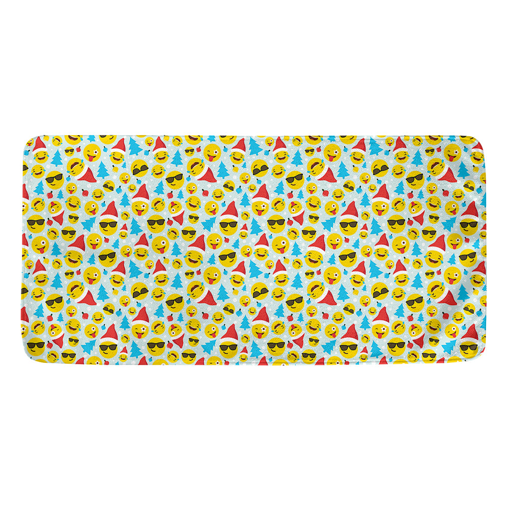 Christmas Emoji Pattern Print Towel