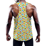 Christmas Emoji Pattern Print Training Tank Top