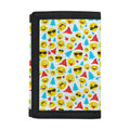 Christmas Emoji Pattern Print Trifold Wallet