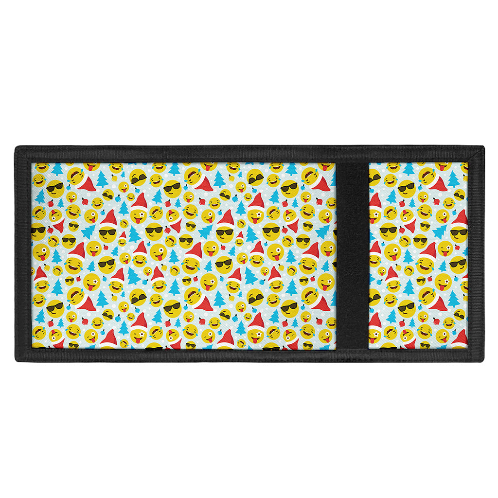 Christmas Emoji Pattern Print Trifold Wallet