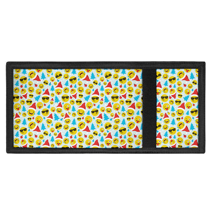 Christmas Emoji Pattern Print Trifold Wallet