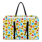 Christmas Emoji Pattern Print Utility Tote Bag