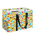 Christmas Emoji Pattern Print Utility Tote Bag