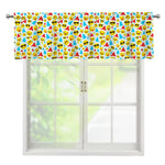 Christmas Emoji Pattern Print Window Valance
