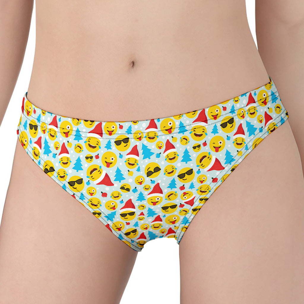 Christmas Emoji Pattern Print Women's Panties