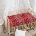 Christmas Festive Knitted Pattern Print Baby Crib Sheet