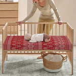 Christmas Festive Knitted Pattern Print Baby Crib Sheet