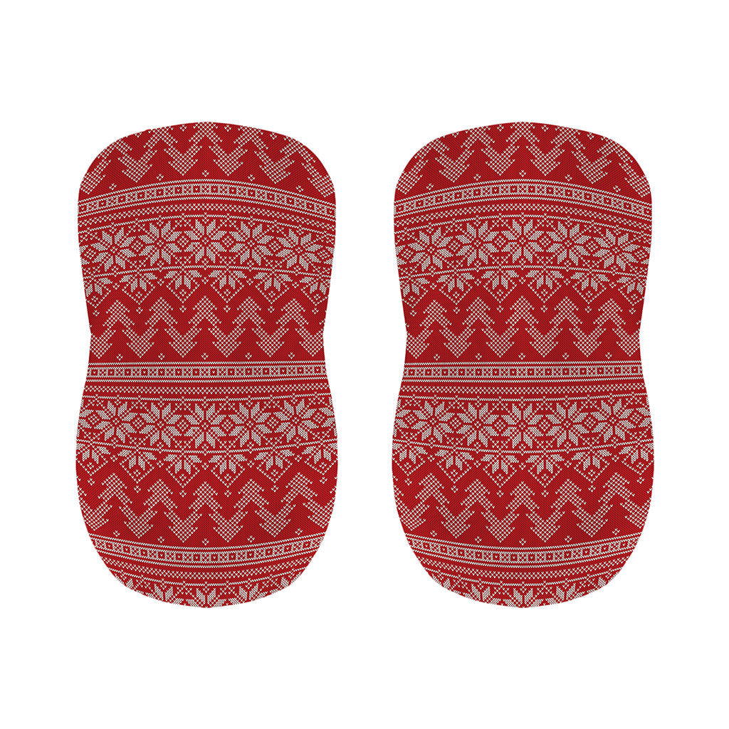 Christmas Festive Knitted Pattern Print Bar Stool Covers