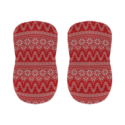 Christmas Festive Knitted Pattern Print Bar Stool Covers