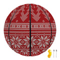 Christmas Festive Knitted Pattern Print Basketball