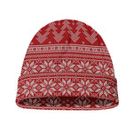 Christmas Festive Knitted Pattern Print Beanie