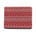Christmas Festive Knitted Pattern Print Bifold Wallet