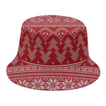 Christmas Festive Knitted Pattern Print Bucket Hat