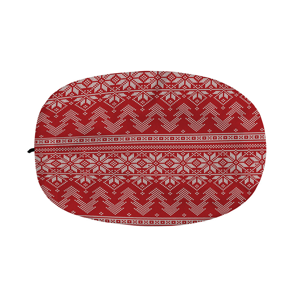 Christmas Festive Knitted Pattern Print Car Side Mirror Covers