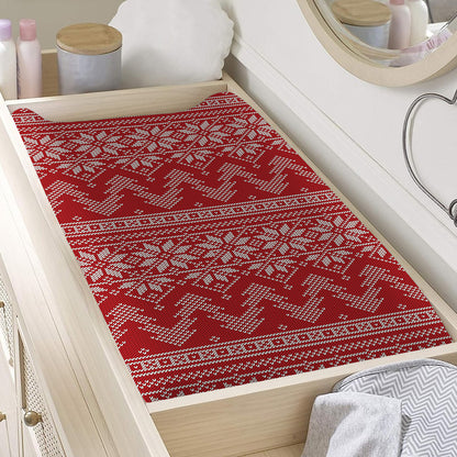 Christmas Festive Knitted Pattern Print Changing Pad Cover