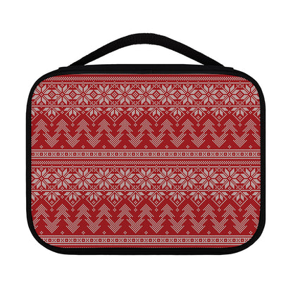 Christmas Festive Knitted Pattern Print Classic Bible Case