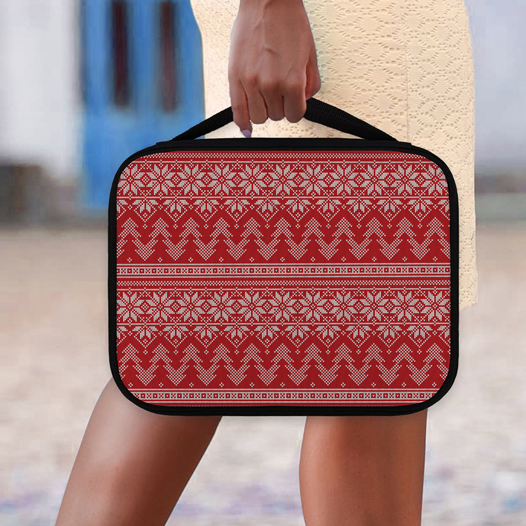 Christmas Festive Knitted Pattern Print Classic Bible Case