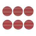 Christmas Festive Knitted Pattern Print Coaster Set