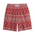 Christmas Festive Knitted Pattern Print Cotton Shorts