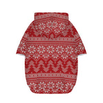 Christmas Festive Knitted Pattern Print Dog Zip Up Hoodie