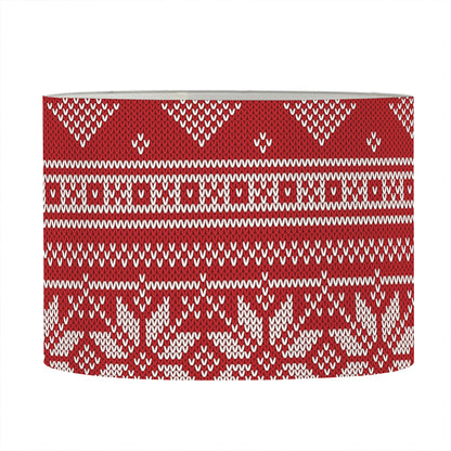 Christmas Festive Knitted Pattern Print Drum Lamp Shade