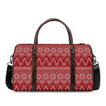 Christmas Festive Knitted Pattern Print Duffle Bag