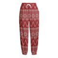 Christmas Festive Knitted Pattern Print Fleece Lined Knit Pants