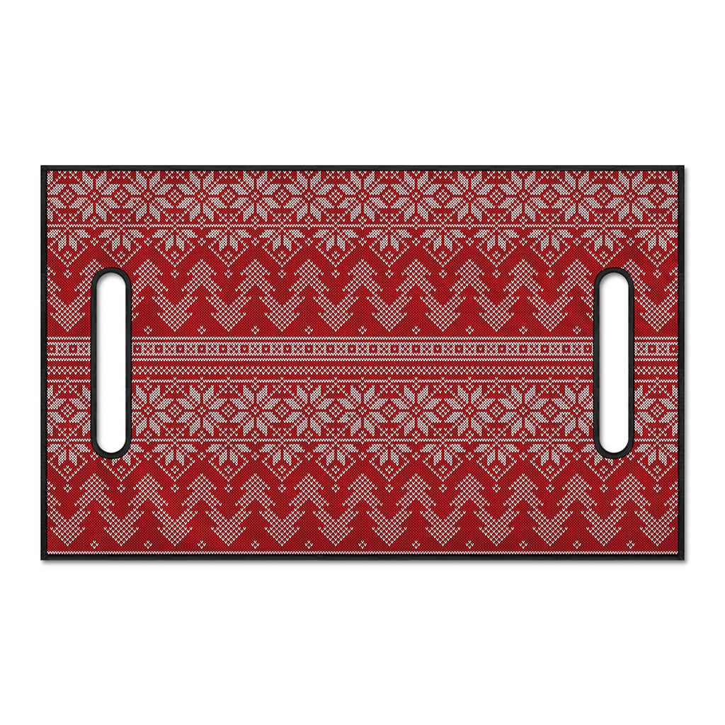 Christmas Festive Knitted Pattern Print Golf Cart Seat Cover