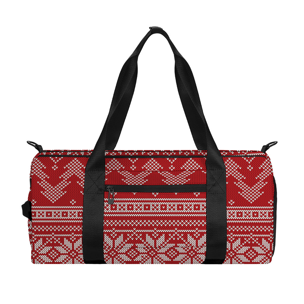 Christmas Festive Knitted Pattern Print Gym Bag