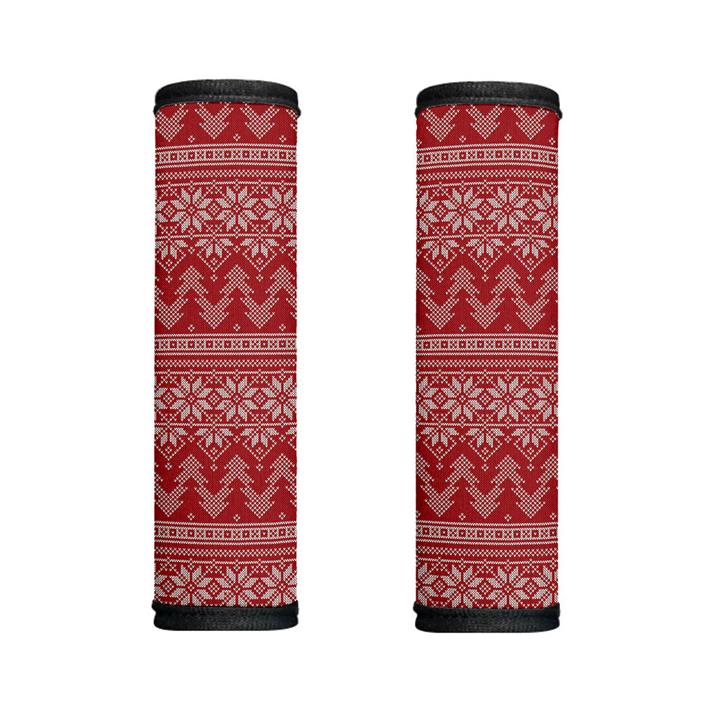 Christmas Festive Knitted Pattern Print Handle Covers