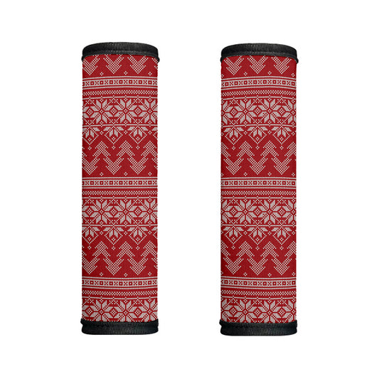 Christmas Festive Knitted Pattern Print Handle Covers