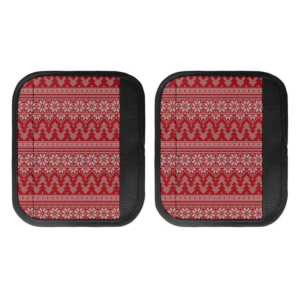 Christmas Festive Knitted Pattern Print Handle Covers