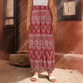 Christmas Festive Knitted Pattern Print Harem Pants